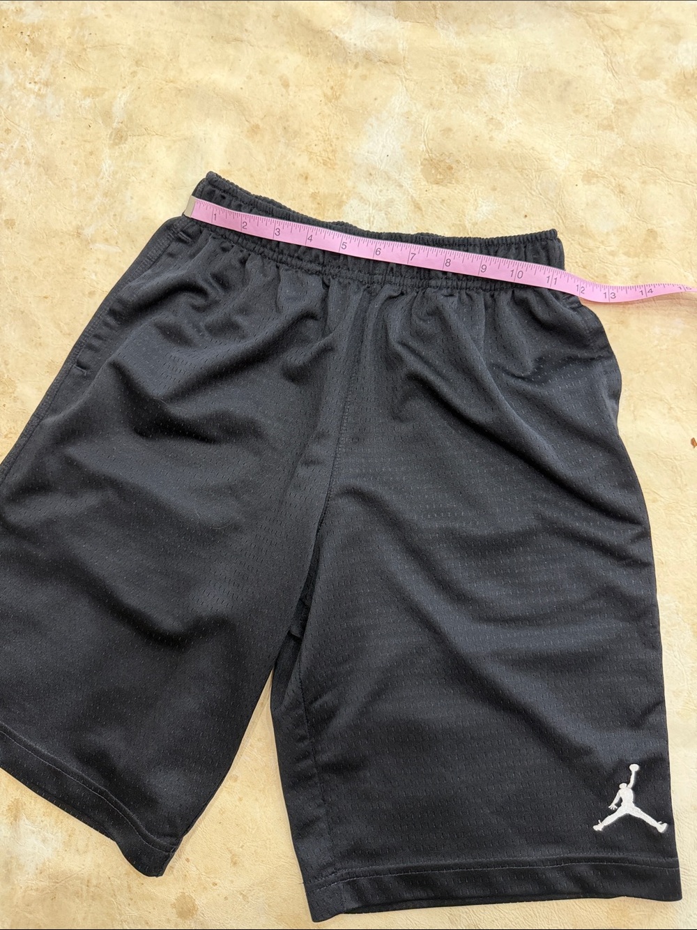 Jordan Black Athletic Mesh Shorts with White Jumpman